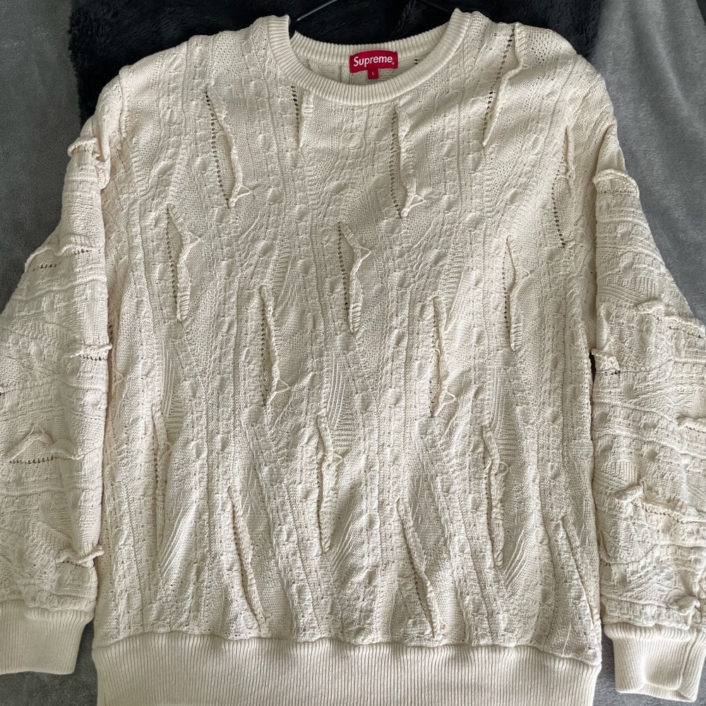 Supreme Off-White Knit Sweater